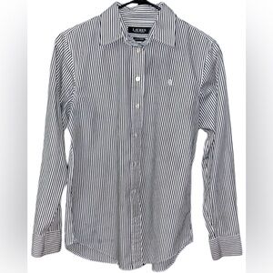 Lauren Ralph Lauren Black and White Striped Men's Shirt